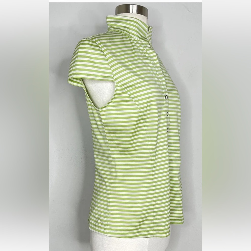 Lafayette 148 New York Cap Sleev Stripped Top. Size: M - Picture 2 of 7